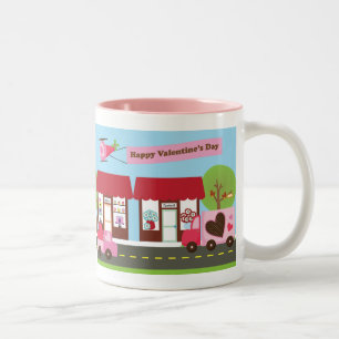 Taza personalizada calle de la tarjeta del día de