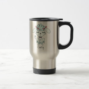 Taza personalizada caniche azul del dibujo animado