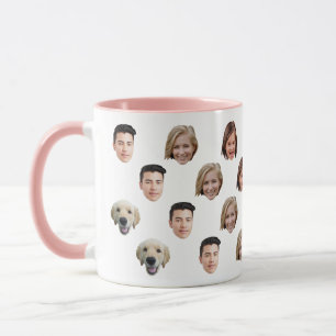 Taza Personalizada Cara de Familia Adorable con 6 