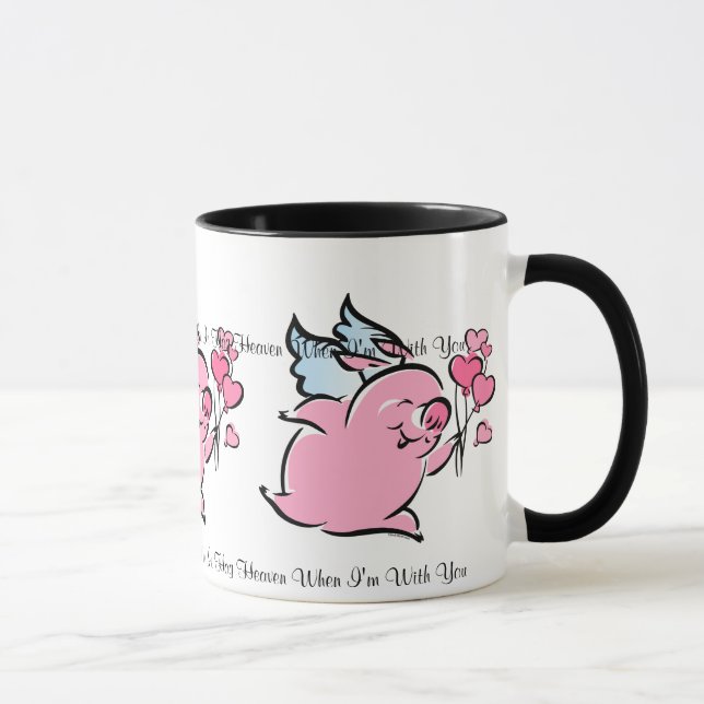 Taza personalizada cerdo de la tarjeta del día de (Derecha)