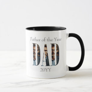 Taza personalizada con 6 fotos de papá, nombre, pa