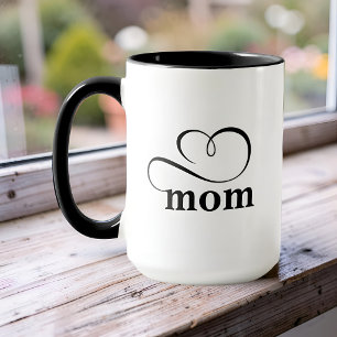Taza Personalizada con Caligrafía de Corazón para