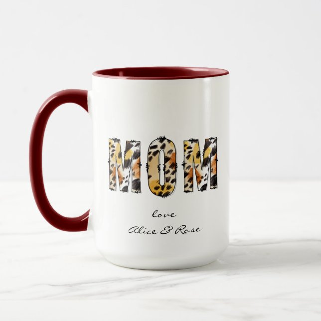 Taza Personalizada Con El Nombre De Mamá (Izquierda)
