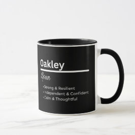 Taza personalizada con el nombre Oakley para niños