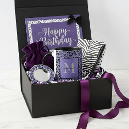 Taza personalizada con estampado de animal morado