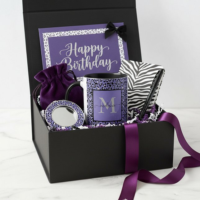 Taza personalizada con estampado de animal morado (Subido por el creador)