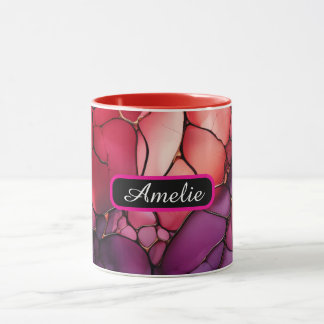Taza personalizada con estilo de tinta de alcohol