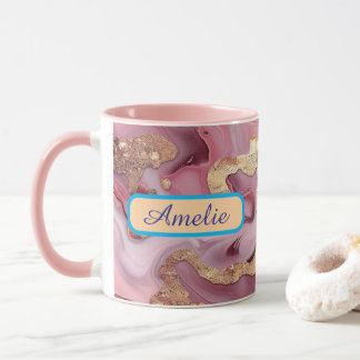 Taza personalizada con estilo de tinta de alcohol