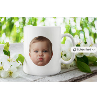 Taza personalizada con foto de bebé y familia, car
