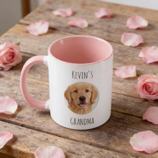 Taza personalizada con foto de la ABUELA del perro