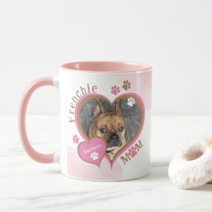 Taza personalizada con foto de mamá de Frenchie y
