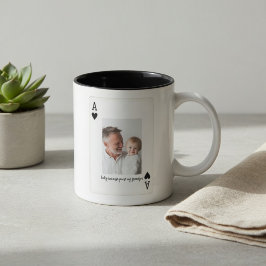 Taza Personalizada con Foto de Papá | Carta del As