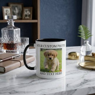 Taza personalizada con foto y texto regalo café 
