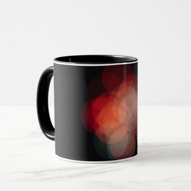 Taza personalizada con fotografía de efecto bokeh (Anverso izquierdo)