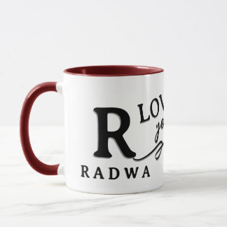Taza personalizada con inicial y nombre & REGALO