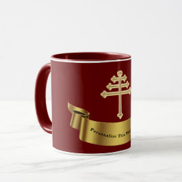 Taza personalizada con la cruz de la Iglesia Maron
