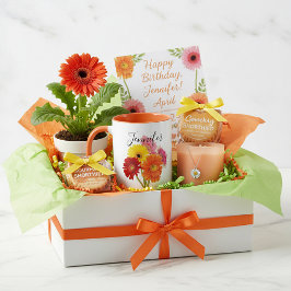 Taza personalizada con la flor del mes de nacimien