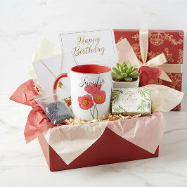 Taza personalizada con la flor del mes de nacimien