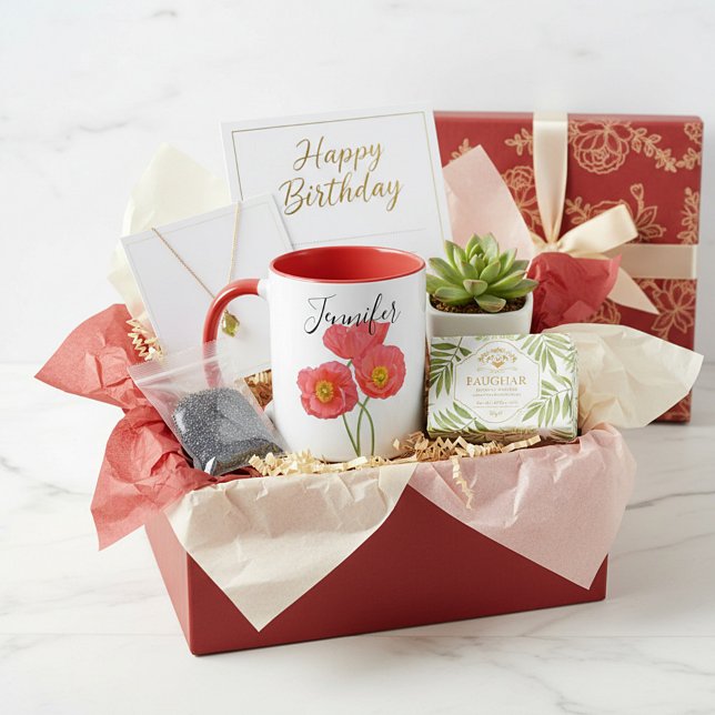 Taza personalizada con la flor del mes de nacimien (Subido por el creador)