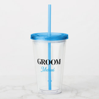 Taza personalizada con nombre del novio Monograma 
