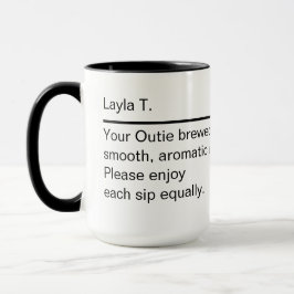 Taza personalizada con nombre y definición persona