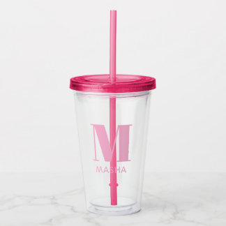 Taza personalizada con nombre y monograma simple