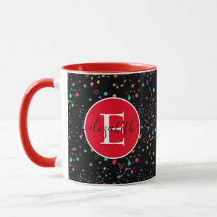 Taza personalizada con puntos coloridos