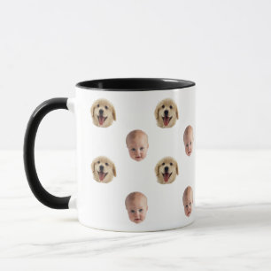 Taza Personalizada con Rostro de Familia Adorable
