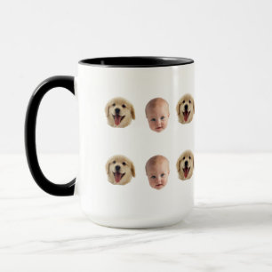 Taza Personalizada con Rostro de Familia Adorable