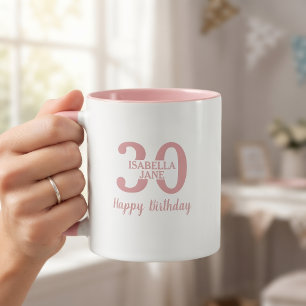 Taza Personalizada Cumpleaños 30 Nombre Mujer