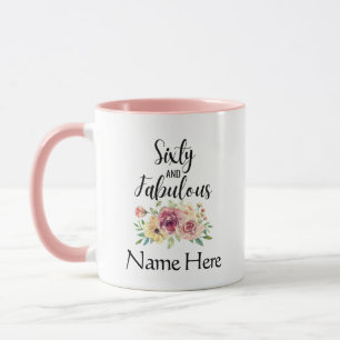 Taza Personalizada Cumpleaños 60 Mujeres Regalo