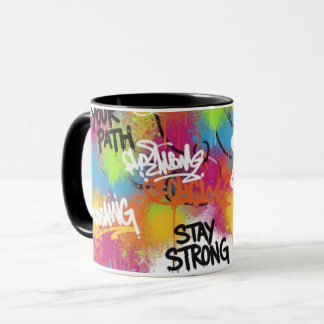 Taza personalizada de arte de grafiti abstracto mo