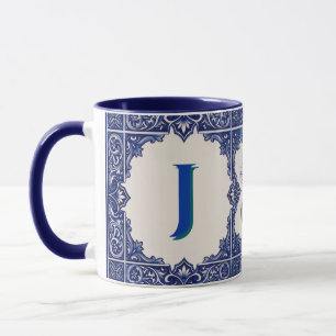 Taza personalizada de azulejo Guitarra portuguesa