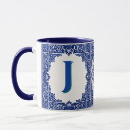 Taza personalizada de azulejo portugués