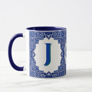 Taza personalizada de azulejo portugués