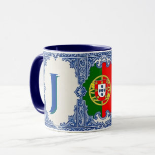 Taza personalizada de azulejo portugués
