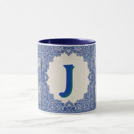 Taza personalizada de azulejo portugués