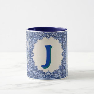 Taza personalizada de azulejo portugués