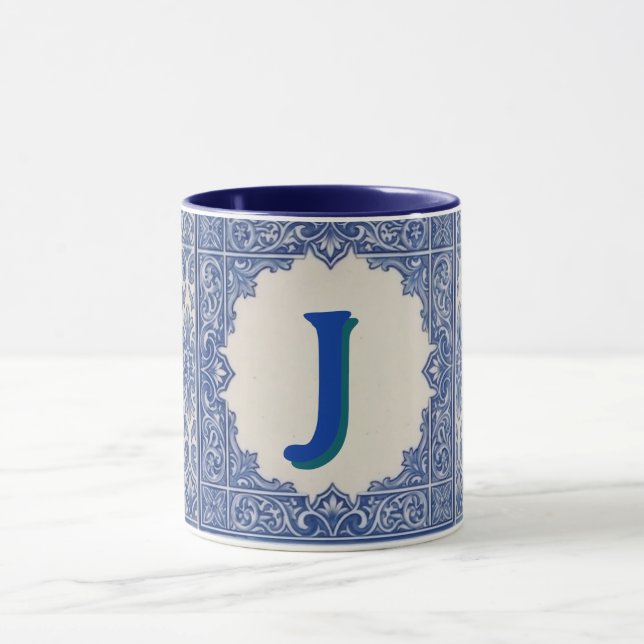 Taza personalizada de azulejo portugués (Centro)