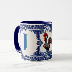 Taza personalizada de azulejo portugués gallo Barc