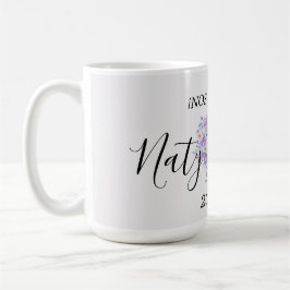 Taza Personalizada de Boda en Tonos Lilas