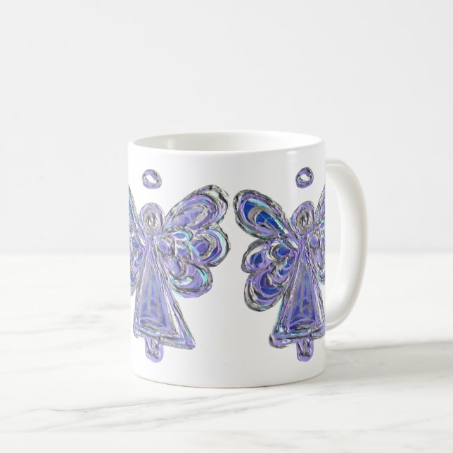 Taza personalizada de café Ángel Guardián Morado (Anverso derecho)