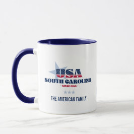 Taza personalizada de Carolina del Sur EE. UU. 178