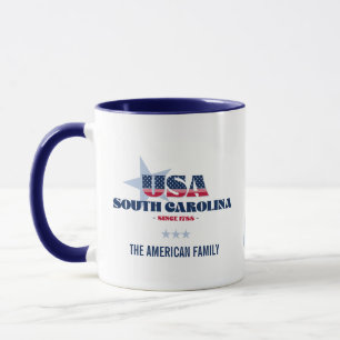 Taza personalizada de Carolina del Sur EE. UU. 178