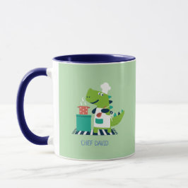 Taza Personalizada de Chef Dinosaurio