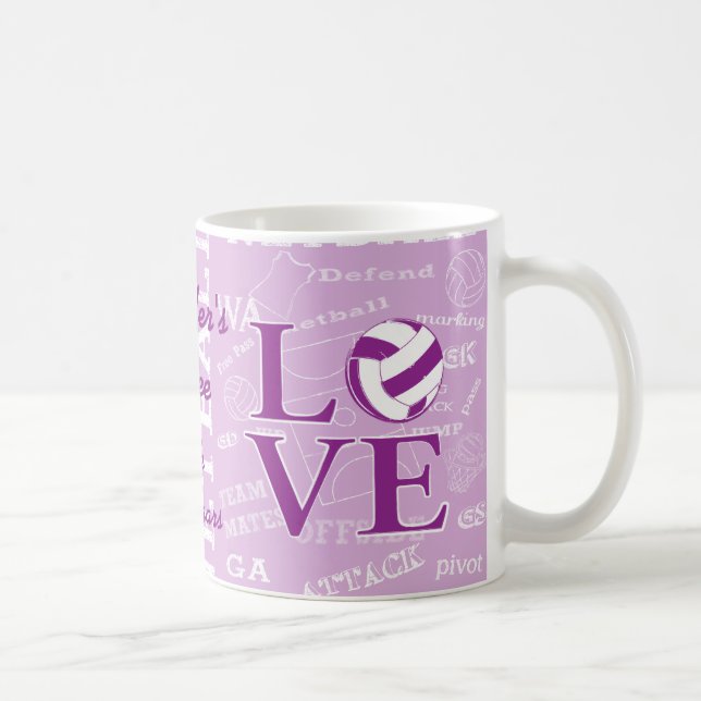 Taza personalizada de Coffe del netball del amor (Derecha)