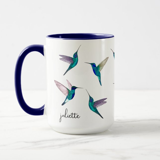 Taza personalizada de colibríes (Izquierda)