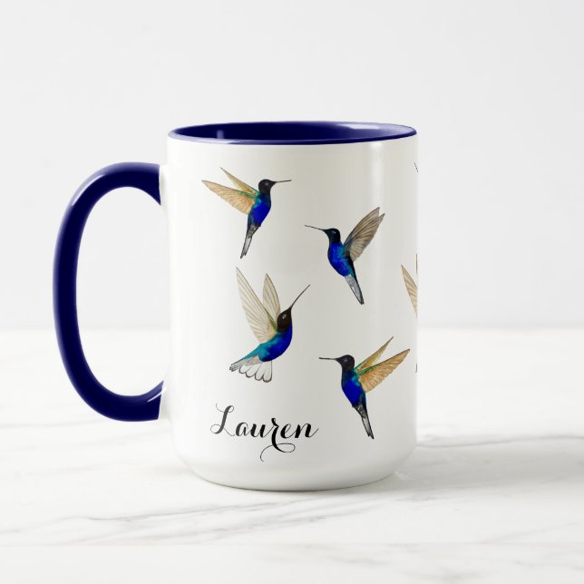 Taza personalizada de colibríes (Izquierda)
