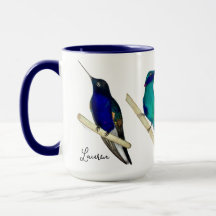 Taza personalizada de colibríes