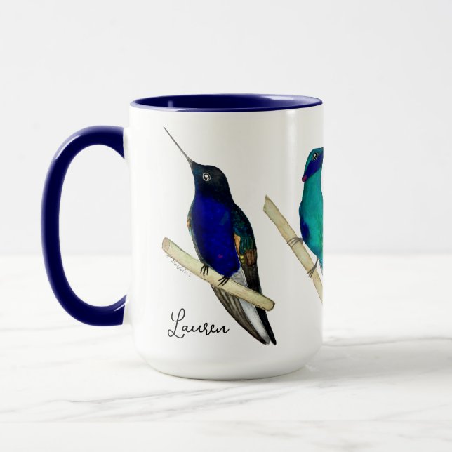 Taza personalizada de colibríes (Izquierda)